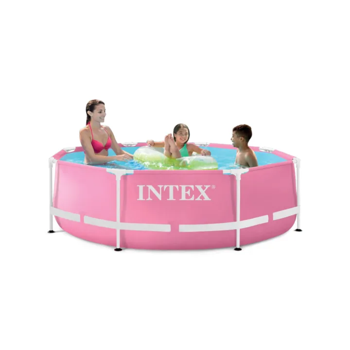 Piscina Rotonda Metal Frame Rosa 244x76cm 28290NP - immagine 2