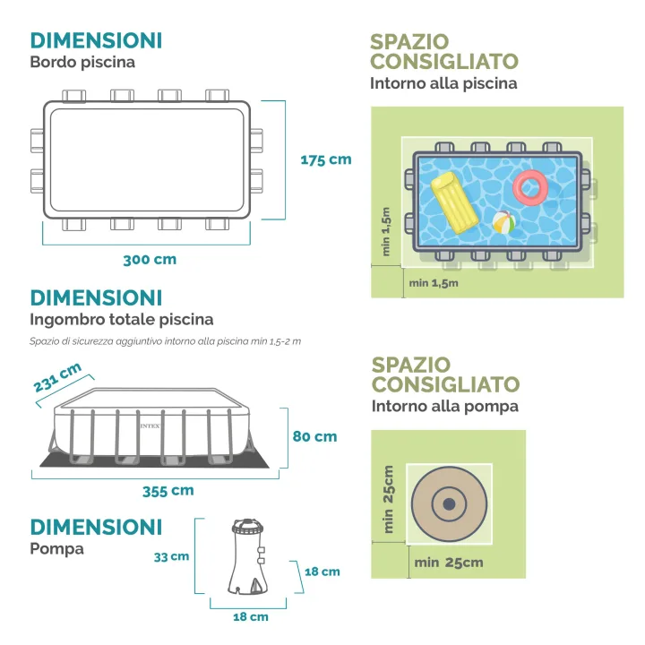 Piscina Rettangolare Prisma Frame 300x175x80cm 26784NP - immagine 10