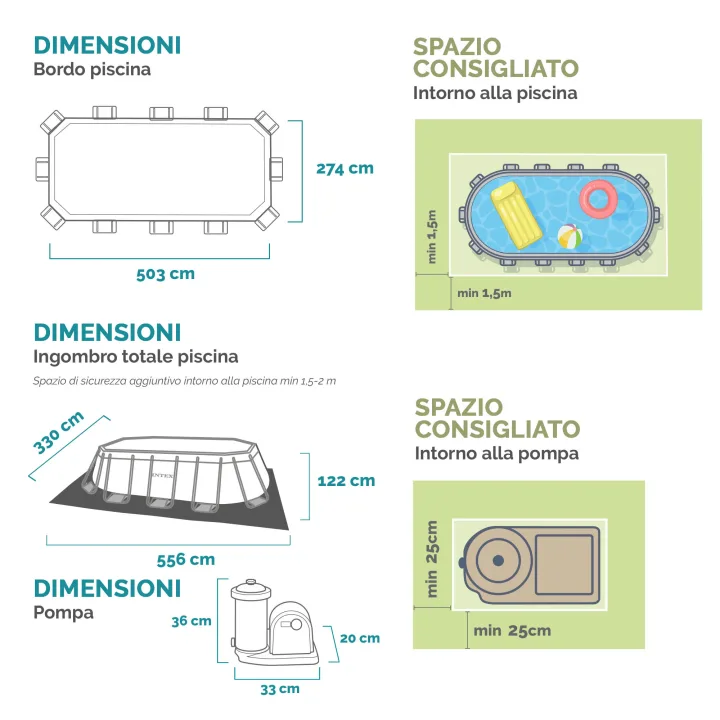 Piscina Ovale Prisma Frame 503x274x122cm 26796NP - immagine 12