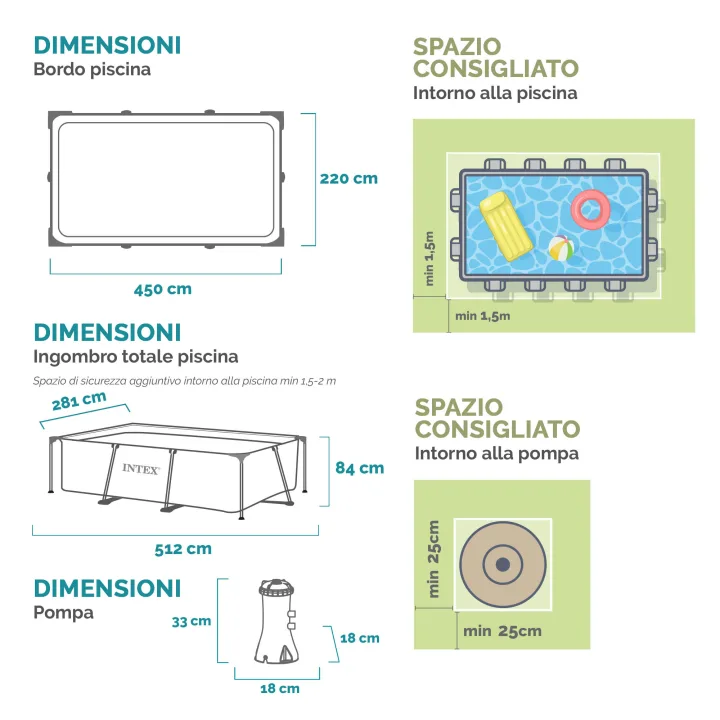 Piscina Rectangular Frame 450x220x84cm 28274NP - immagine 10